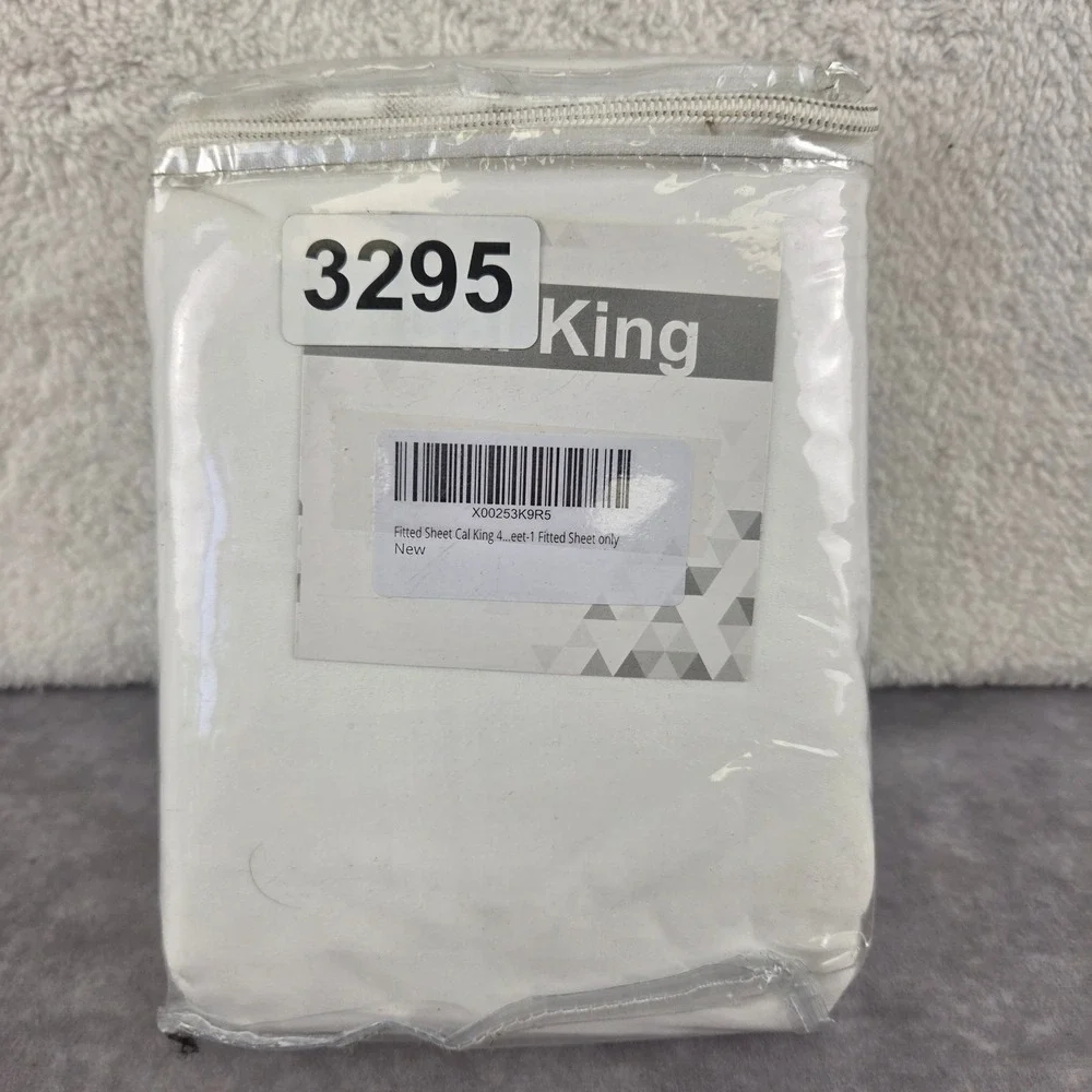 White California King Fitted Sheet Only Cal King Solid Color New